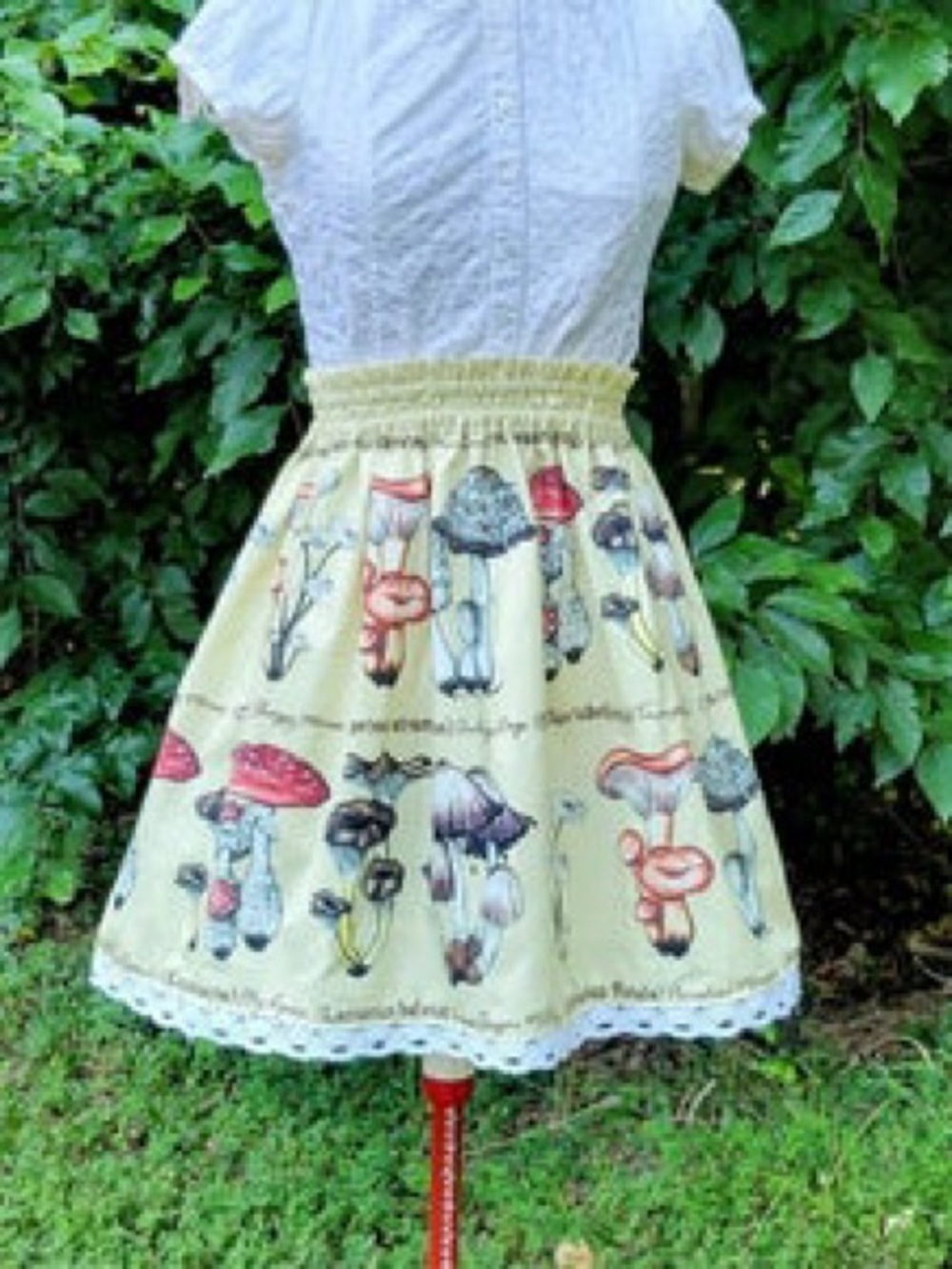 Lily of the Valley Mycologist’s Notebook Otome Skirt Butter Yellow